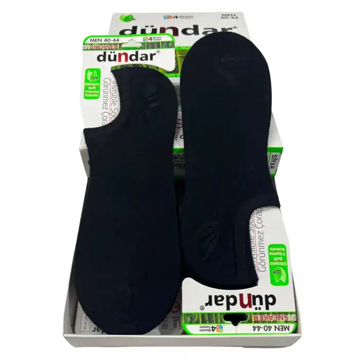 Dündar Erkek Bambu Sneaker Çorap Siyah 6lı (eb02-02)
