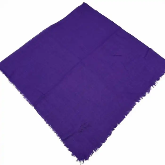 Kampanyalı Düz Flamlı Keten Eşarp Mor (Dzf106-07)