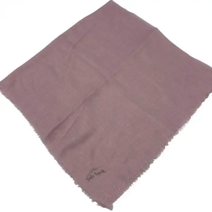 Kampanyalı Düz Flamlı Keten Eşarp Soft Pembe (Dzf106-12)