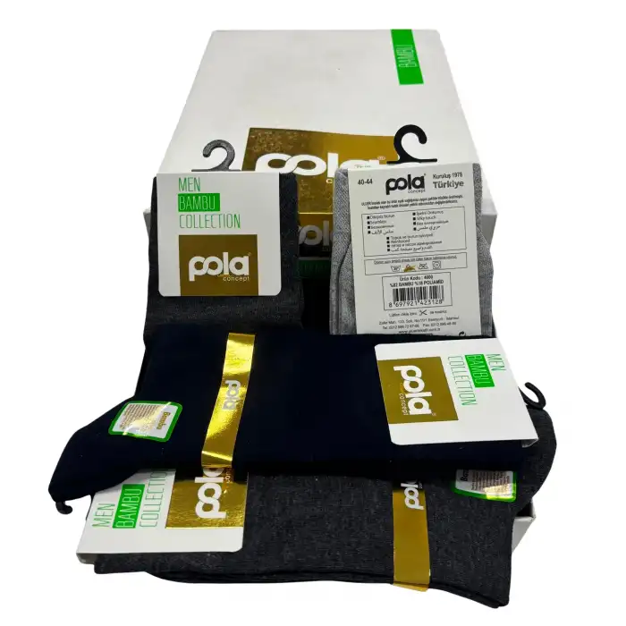 Pola Erkek Bambu Soket Çorap Karışık Renk 6lı (eb08-02)