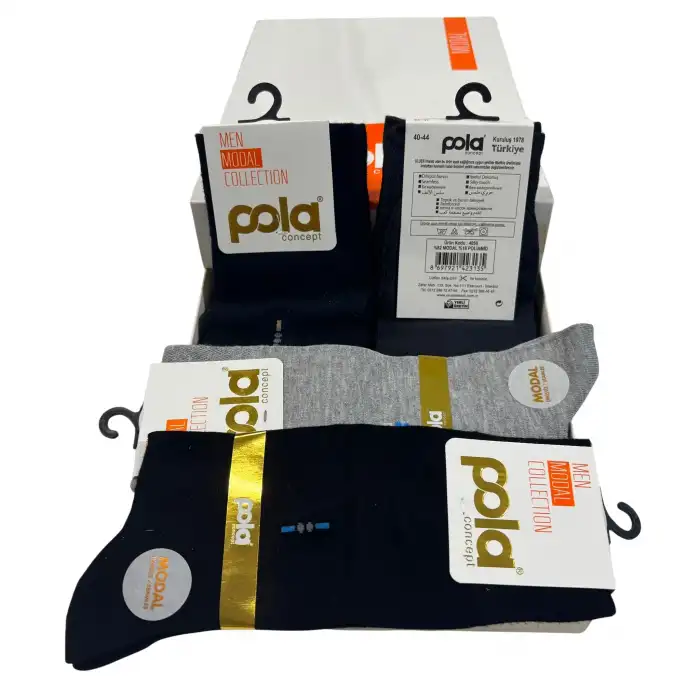 Pola Erkek Modal Soket Çorap Karışık Renk 6lı (eb07-02)