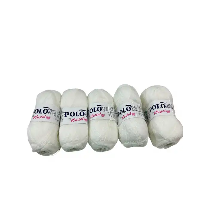 Polosu Kristal Lif İpi 5li Paket (Beyaz)-Psk01-11