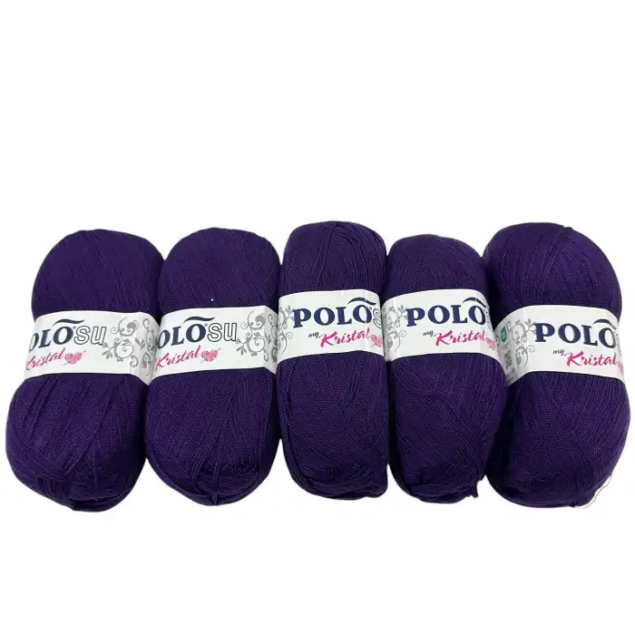 Polosu Kristal Lif İpi 5li Paket (Mürdüm)-Psk01-01