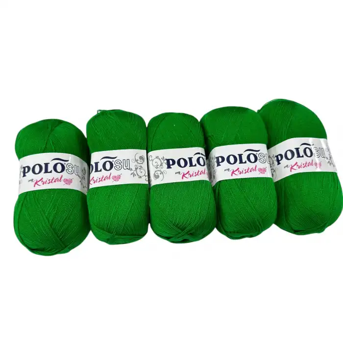 Polosu Kristal Lif İpi 5li Paket (Yeşil)-Psk01-19