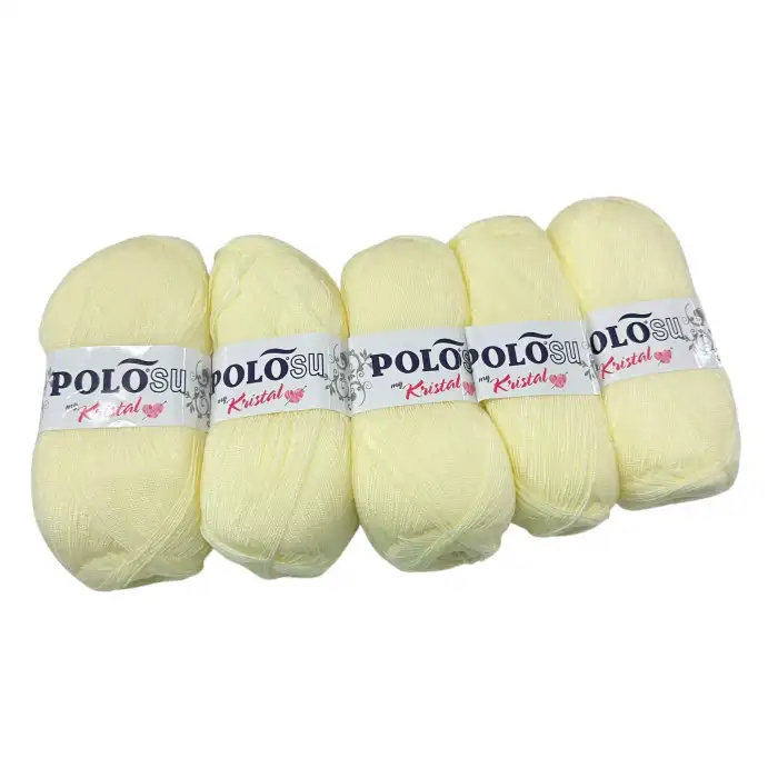 Polosu Kristal Lif İpi 5li Paket(Acik Sari)-Psk01-25