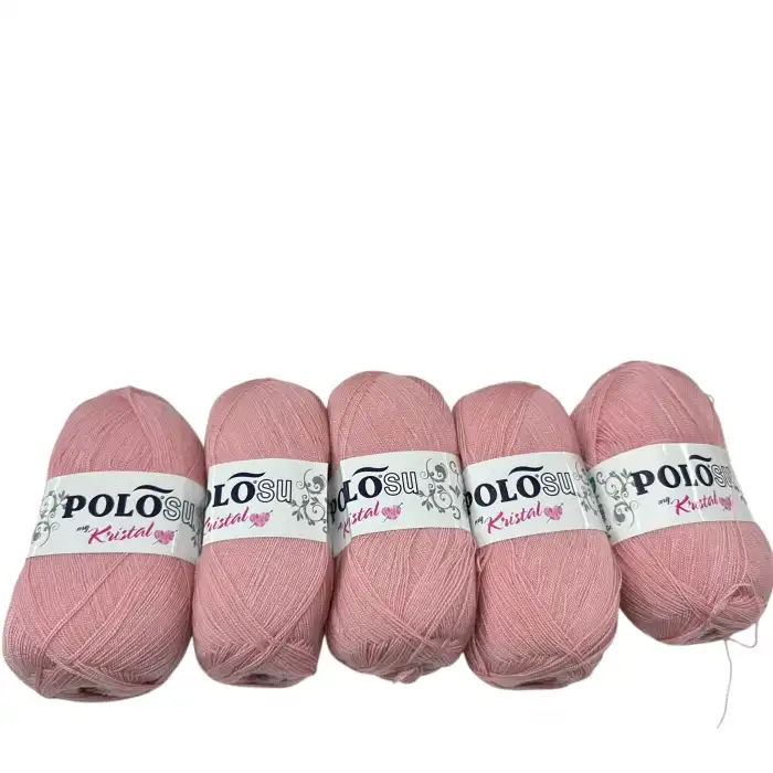 Polosu Kristal Lif İpi 5li Paket(Pudra Pembe)-Psk01-21