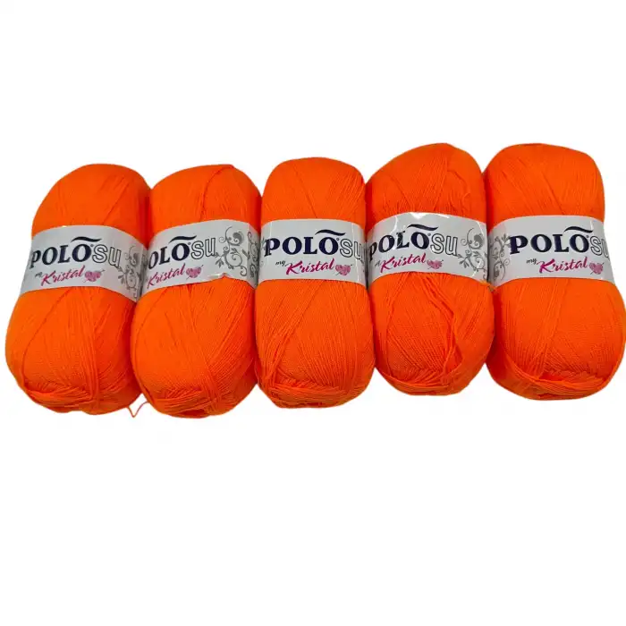 Polosu Kristal Lif İpi 5li Paket(Turuncu)-Psk01-18
