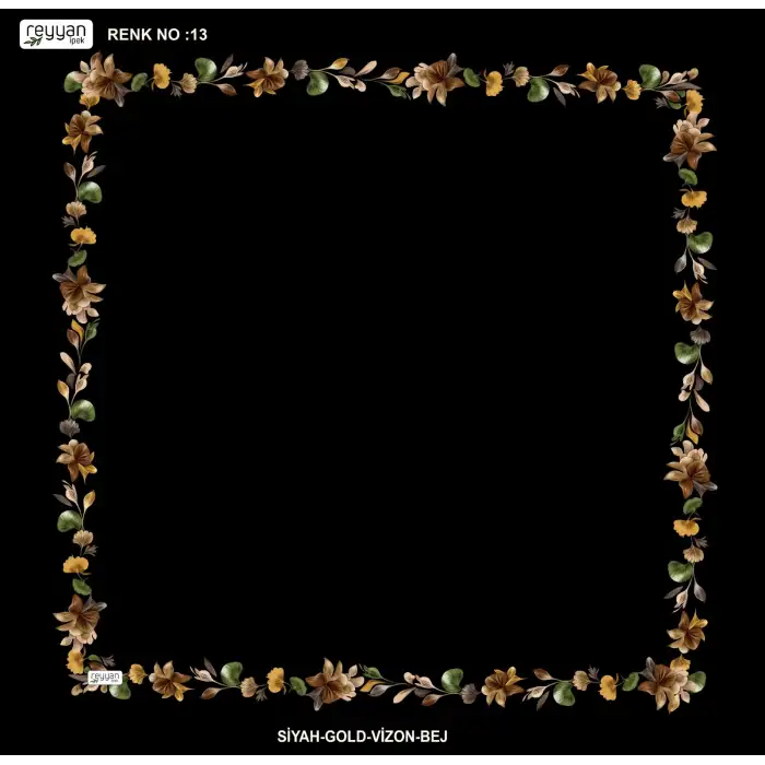 Reyyan İpek 100 cm Desenli Oyalık Yazma (ryyn-464-01)