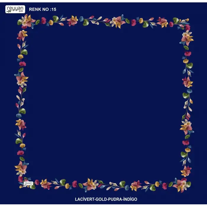 Reyyan İpek 100 cm Desenli Oyalık Yazma (ryyn-464-02)