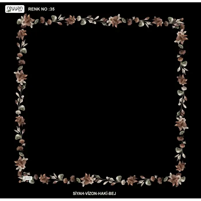 Reyyan İpek 100 cm Desenli Oyalık Yazma (ryyn-464-08)