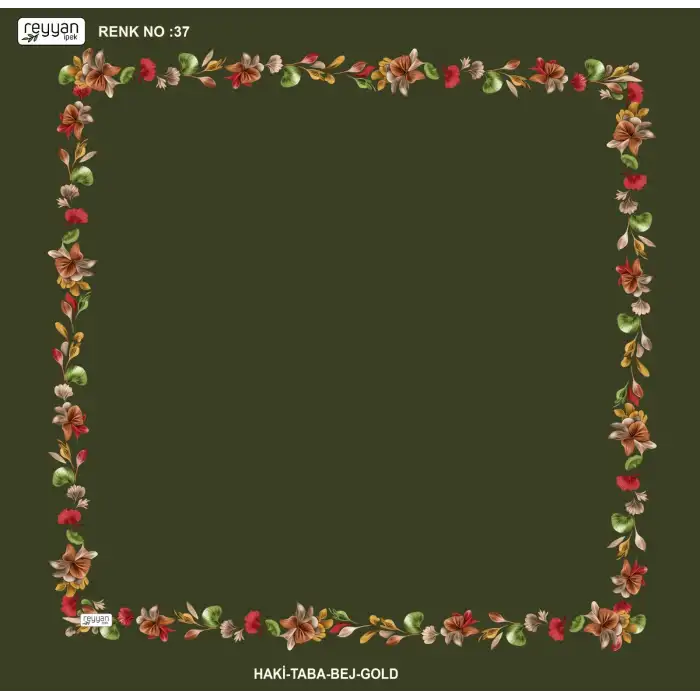 Reyyan İpek 100 cm Desenli Oyalık Yazma (ryyn-464-09)