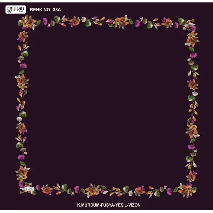 Reyyan İpek 100 cm Desenli Oyalık Yazma (ryyn-464-10)