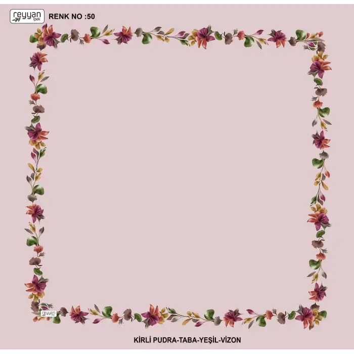 Reyyan İpek 100 cm Desenli Oyalık Yazma (ryyn-464-14)
