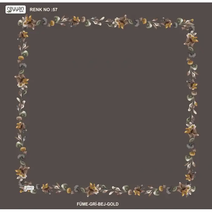 Reyyan İpek 100 cm Desenli Oyalık Yazma (ryyn-464-17)