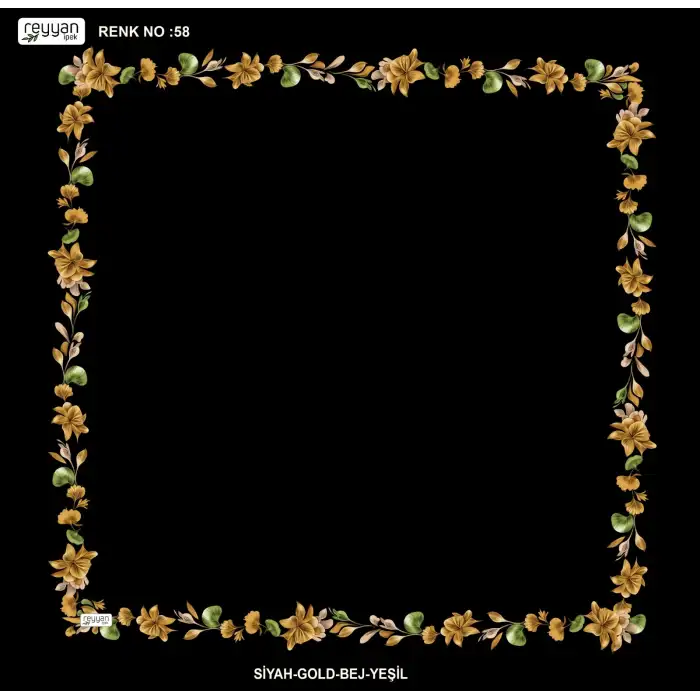 Reyyan İpek 100 cm Desenli Oyalık Yazma (ryyn-464-18)