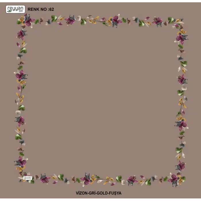 Reyyan İpek 100 cm Desenli Oyalık Yazma (ryyn-464-21)