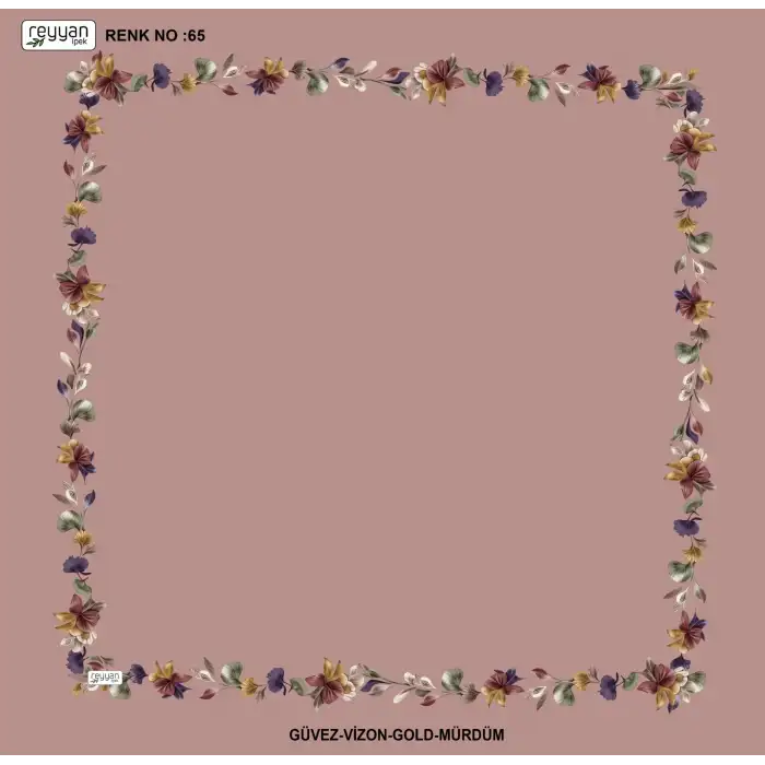 Reyyan İpek 100 cm Desenli Oyalık Yazma (ryyn-464-22)