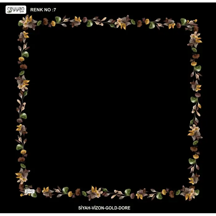 Reyyan İpek 100 cm Desenli Oyalık Yazma (ryyn-464-29)