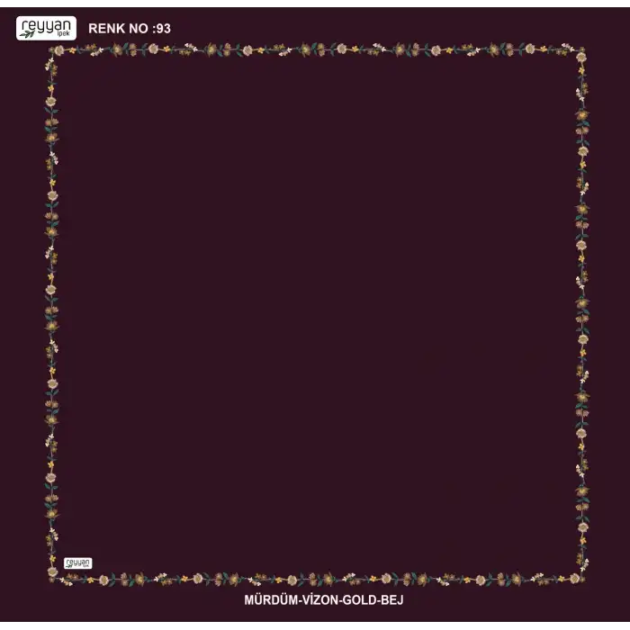 Reyyan İpek 100 cm Desenli Oyalık Yazma (ryyn-465-06)
