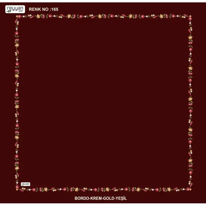 Reyyan İpek 100 cm Desenli Oyalık Yazma (ryyn-465-07)