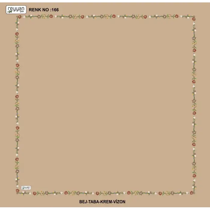 Reyyan İpek 100 cm Desenli Oyalık Yazma (ryyn-465-08)