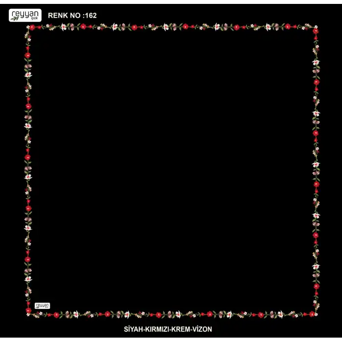 Reyyan İpek 100 cm Desenli Oyalık Yazma (ryyn-465-13)