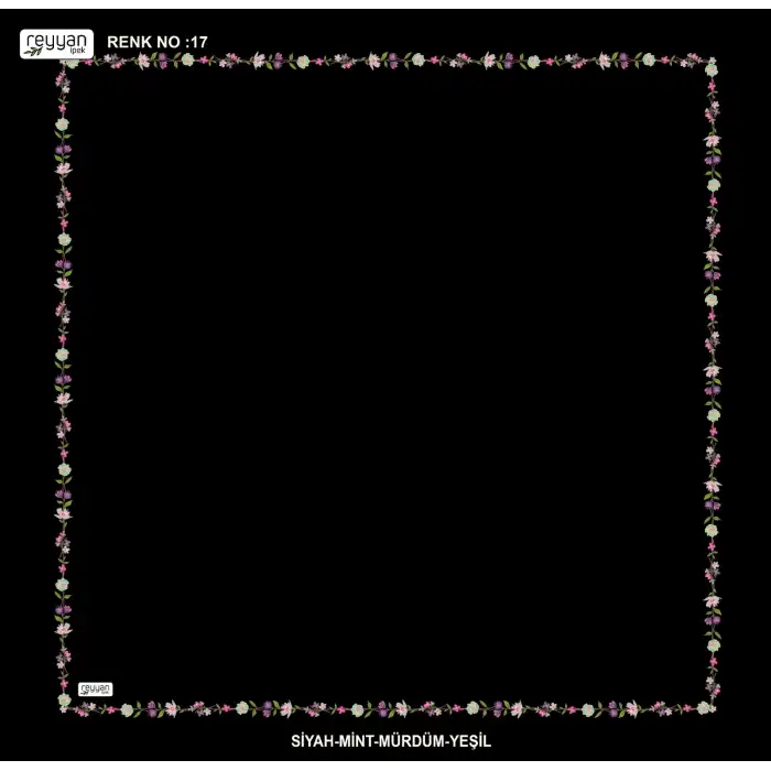 Reyyan İpek 100 cm Desenli Oyalık Yazma (ryyn-465-14)