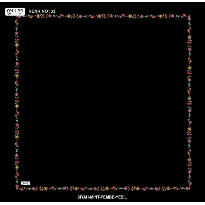 Reyyan İpek 100 cm Desenli Oyalık Yazma (ryyn-465-18)