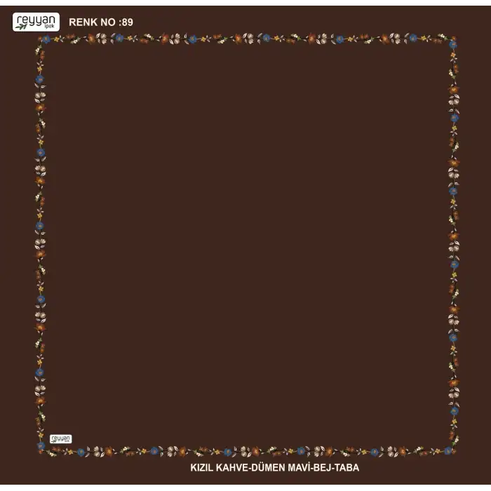 Reyyan İpek 100 cm Desenli Oyalık Yazma (ryyn-465-22)