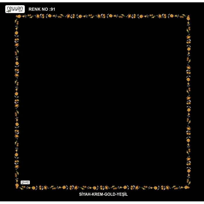 Reyyan İpek 100 cm Desenli Oyalık Yazma (ryyn-465-24)