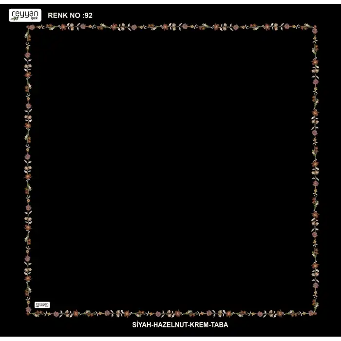 Reyyan İpek 100 cm Desenli Oyalık Yazma (ryyn-465-25)