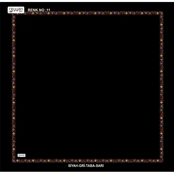 Reyyan İpek 100 cm Desenli Oyalık Yazma (ryyn-466-09)