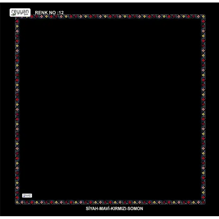Reyyan İpek 100 cm Desenli Oyalık Yazma (ryyn-466-12)