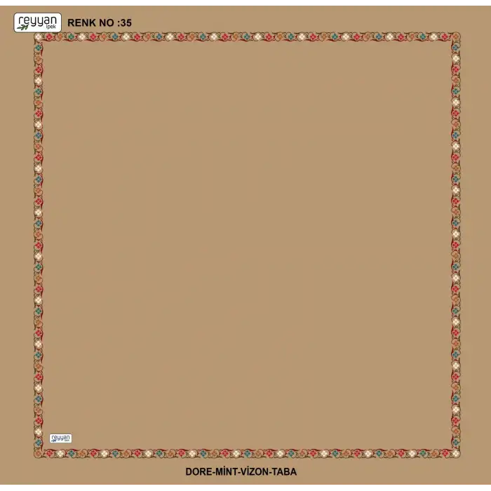 Reyyan İpek 100 cm Desenli Oyalık Yazma (ryyn-466-14)