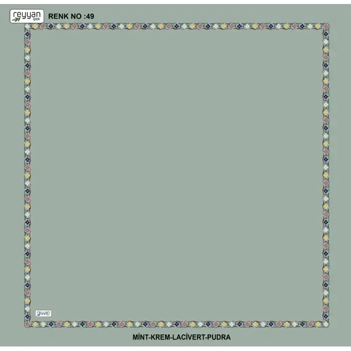 Reyyan İpek 100 cm Desenli Oyalık Yazma (ryyn-466-17)