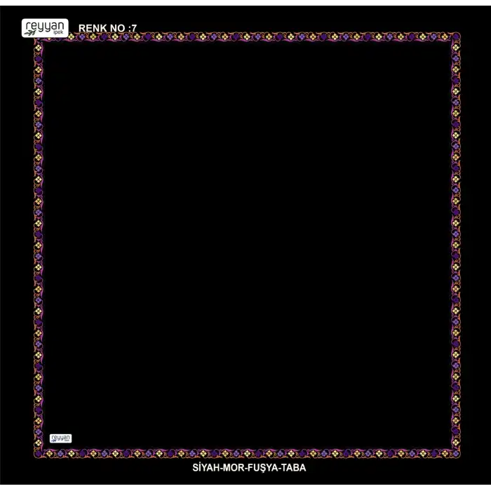 Reyyan İpek 100 cm Desenli Oyalık Yazma (ryyn-466-21)