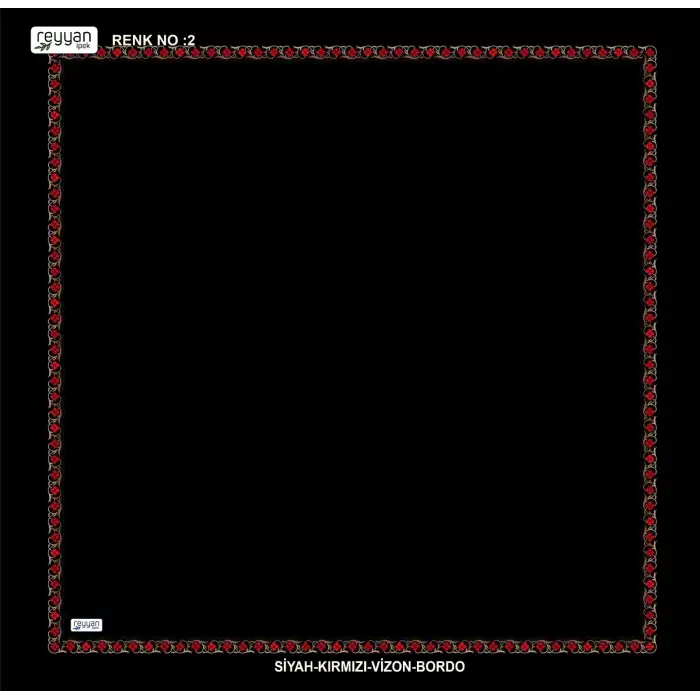 Reyyan İpek 100 cm Desenli Oyalık Yazma (ryyn-466-22)