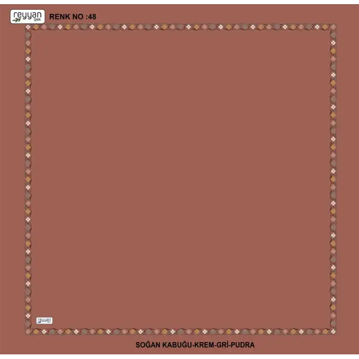 Reyyan İpek 100 cm Desenli Oyalık Yazma (ryyn-466-23)