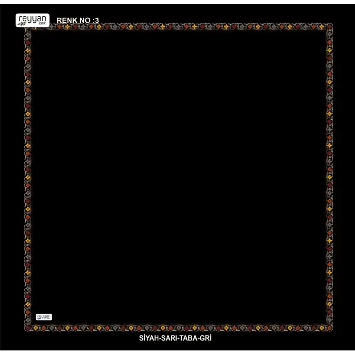 Reyyan İpek 100 cm Desenli Oyalık Yazma (ryyn-466-27)