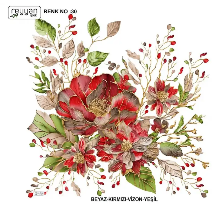 Reyyan İpek 100 cm Oyalık Yazma (ryyn-339-04)