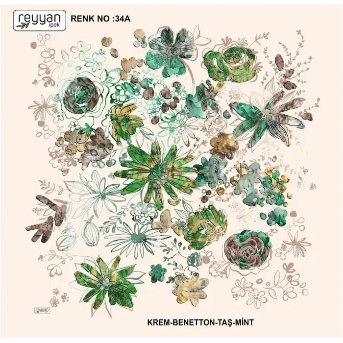 Reyyan İpek 100 cm Oyalık Yazma (ryyn-375-03)