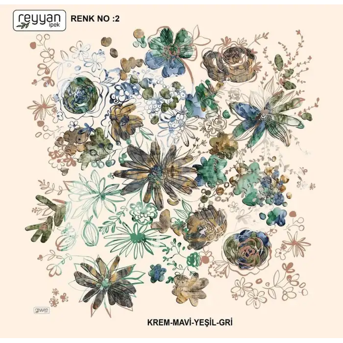 Reyyan İpek 100 cm Oyalık Yazma (ryyn-375-19)