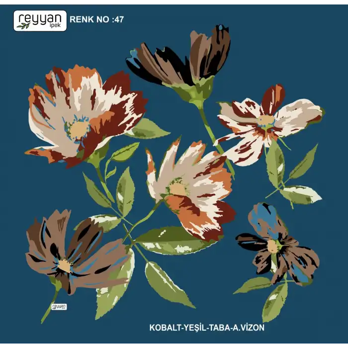 Reyyan İpek 100 cm Oyalık Yazma (ryyn-382-14)