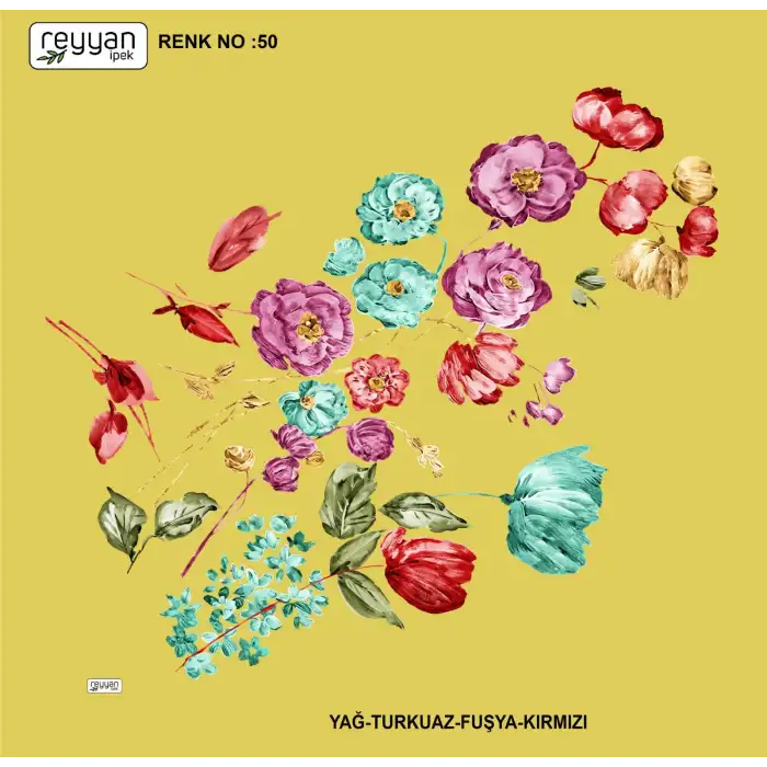 Reyyan İpek 100 cm Oyalık Yazma (ryyn-394-08)