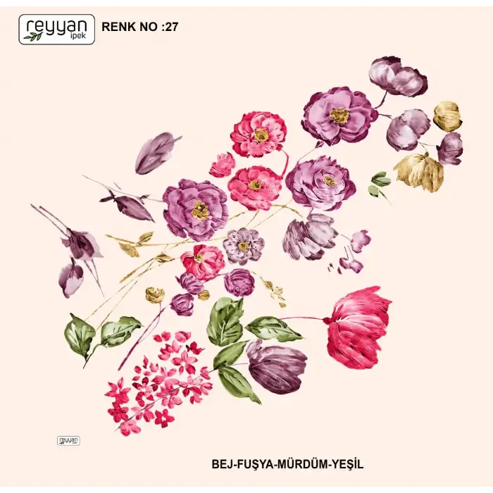 Reyyan İpek 100 cm Oyalık Yazma (ryyn-394-25)