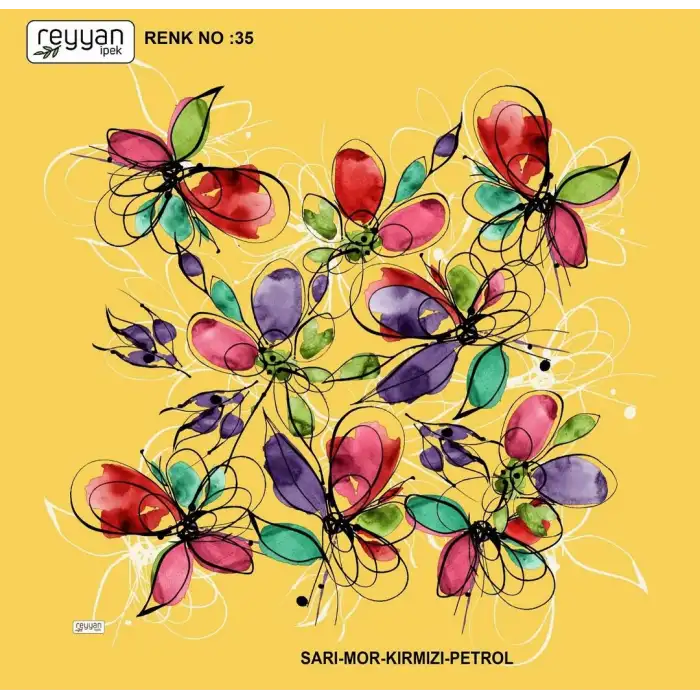 Reyyan İpek 100 cm Oyalık Yazma (ryyn-397-02)