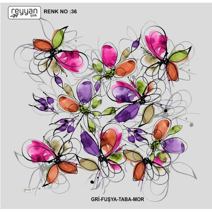 Reyyan İpek 100 cm Oyalık Yazma (ryyn-397-03)