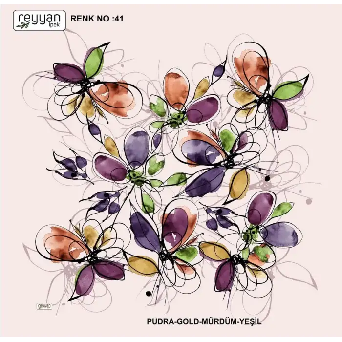 Reyyan İpek 100 cm Oyalık Yazma (ryyn-397-08)