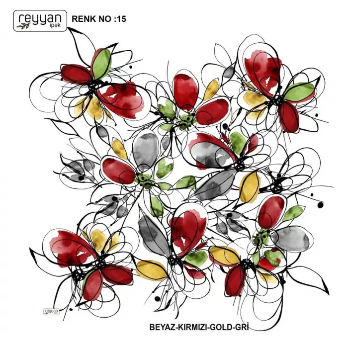Reyyan İpek 100 cm Oyalık Yazma (ryyn-397-09)