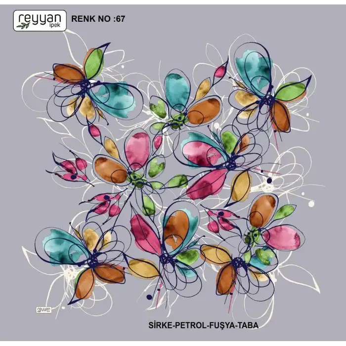 Reyyan İpek 100 cm Oyalık Yazma (ryyn-397-14)